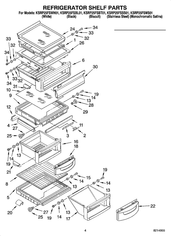 Diagram for KSRP25FSWH01