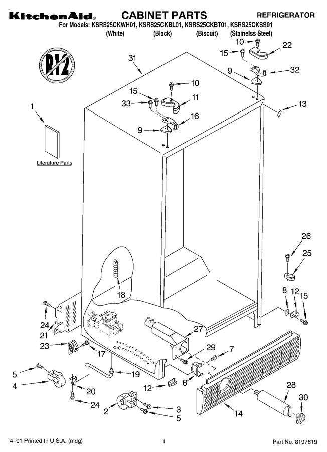 Diagram for KSRS25CKWH01