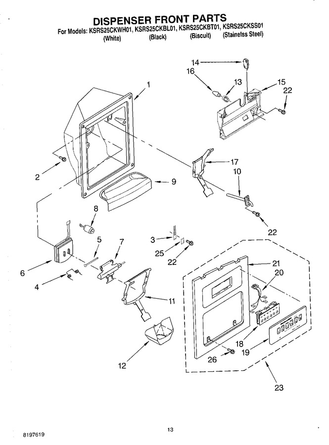 Diagram for KSRS25CKWH01