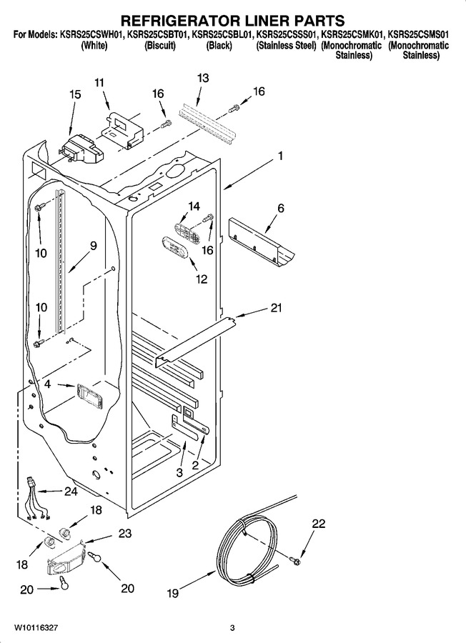 Diagram for KSRS25CSWH01
