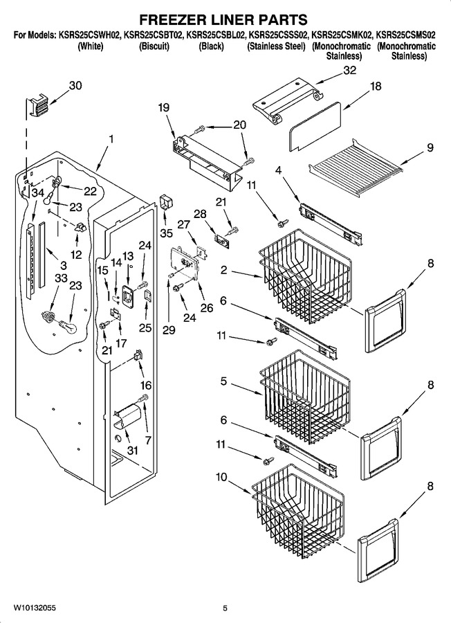 Diagram for KSRS25CSWH02
