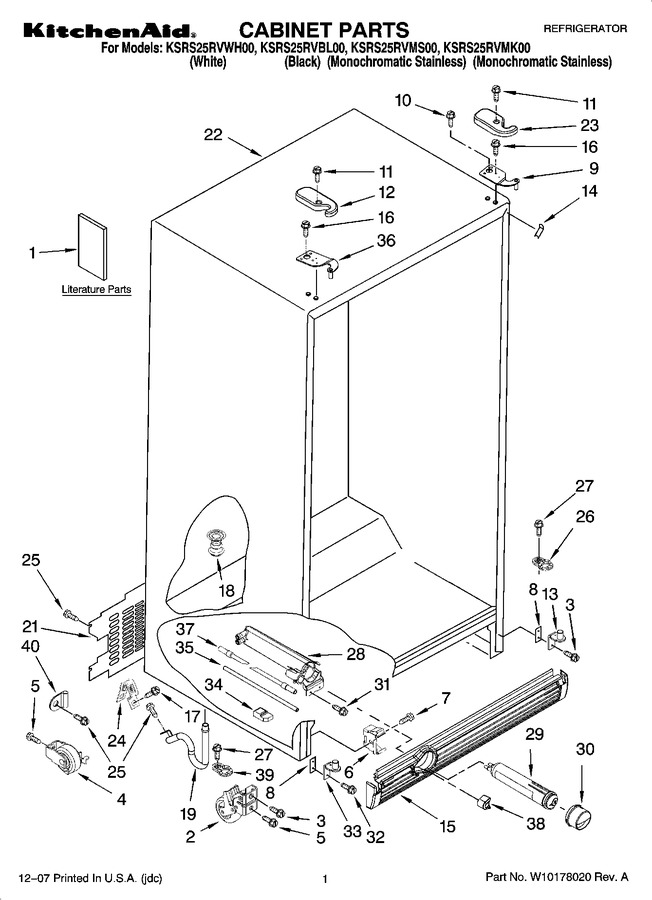 Diagram for KSRS25RVBL00