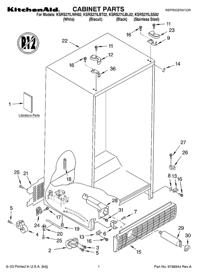 Diagram for KSRS27ILBL02