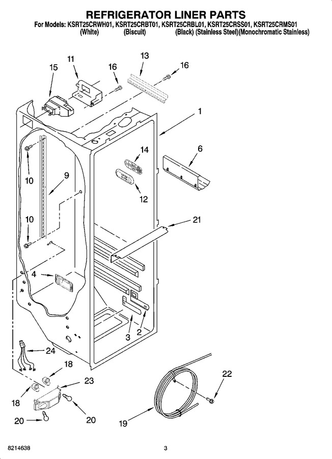 Diagram for KSRT25CRBL01
