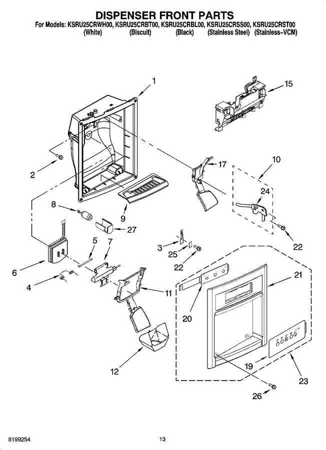 Diagram for KSRU25CRBL00