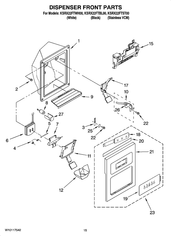 Diagram for KSRX22FTWH00