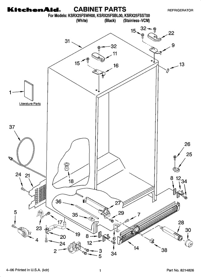 Diagram for KSRX25FSBL00