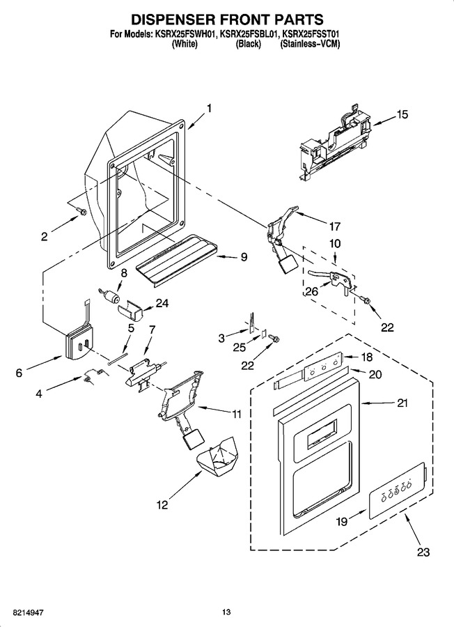 Diagram for KSRX25FSWH01