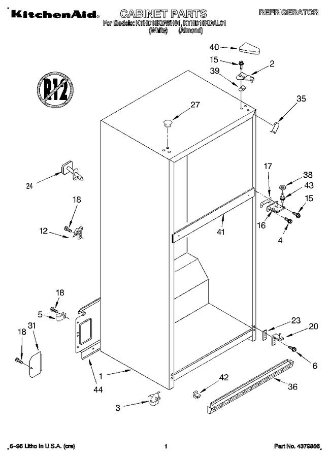 Diagram for KTHD18KDWH01