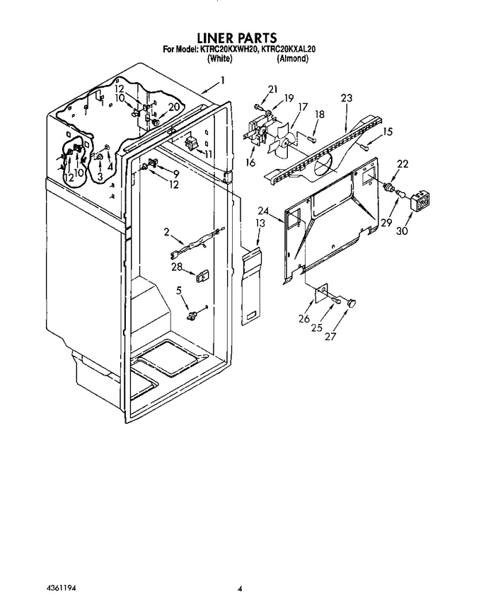 Diagram for KTRC20KXWH20