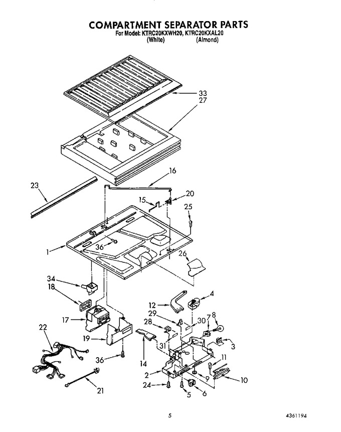 Diagram for KTRC20KXWH20