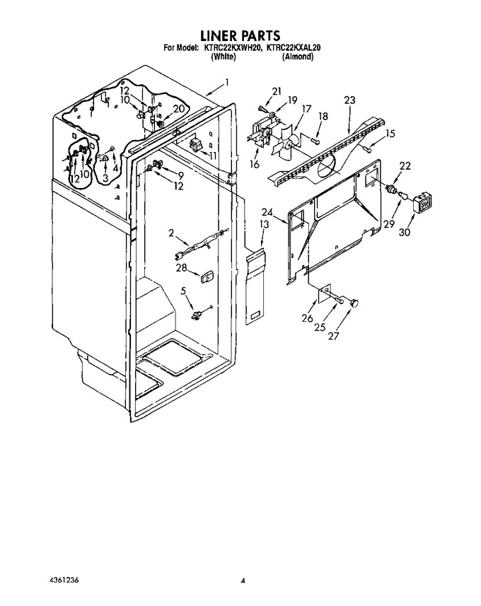 Diagram for KTRC22KXWH20