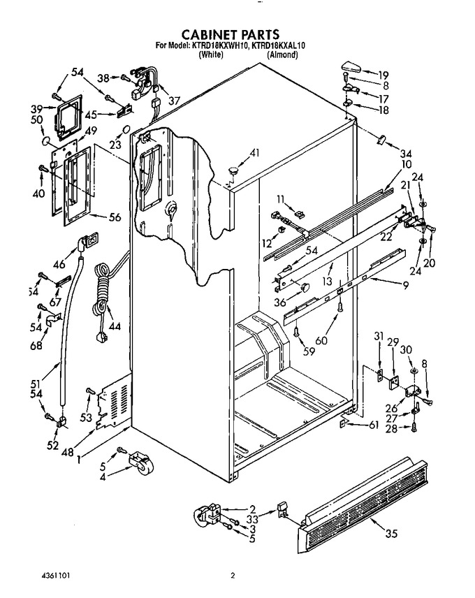Diagram for KTRD18KXWH10