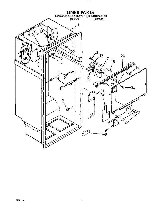 Diagram for KTRD18KXWH10