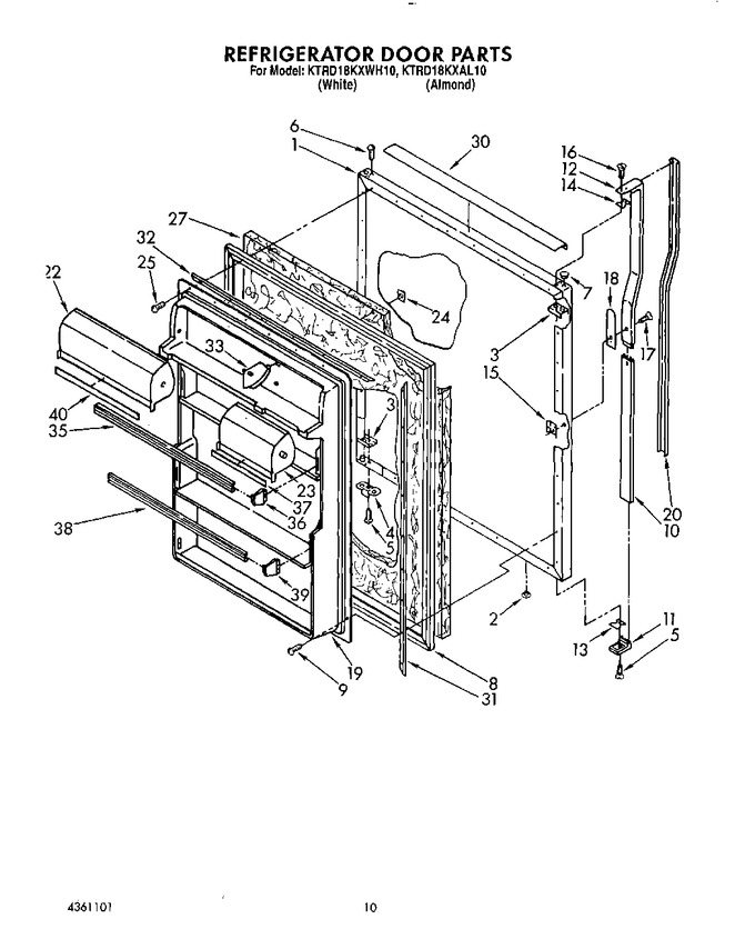 Diagram for KTRD18KXWH10