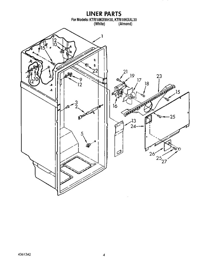 Diagram for KTRI18KXWH30