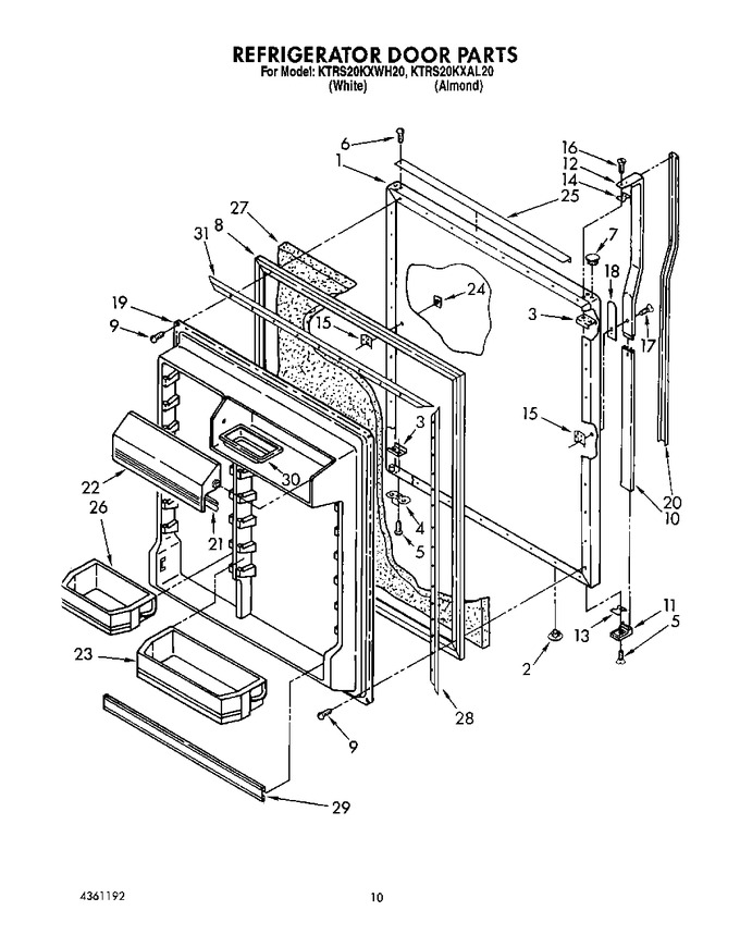 Diagram for KTRS20KXWH20