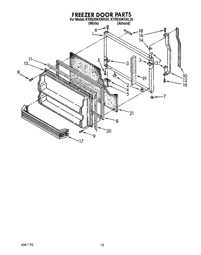 Diagram for KTRS20KXWH20
