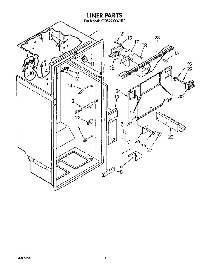 Diagram for KTRS22KXWH00