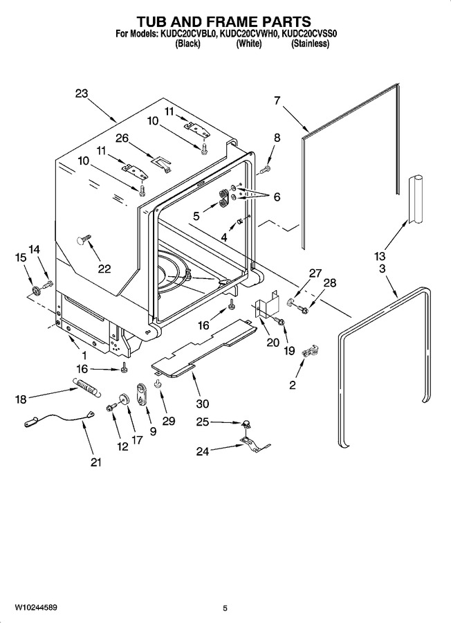 Diagram for KUDC20CVWH0