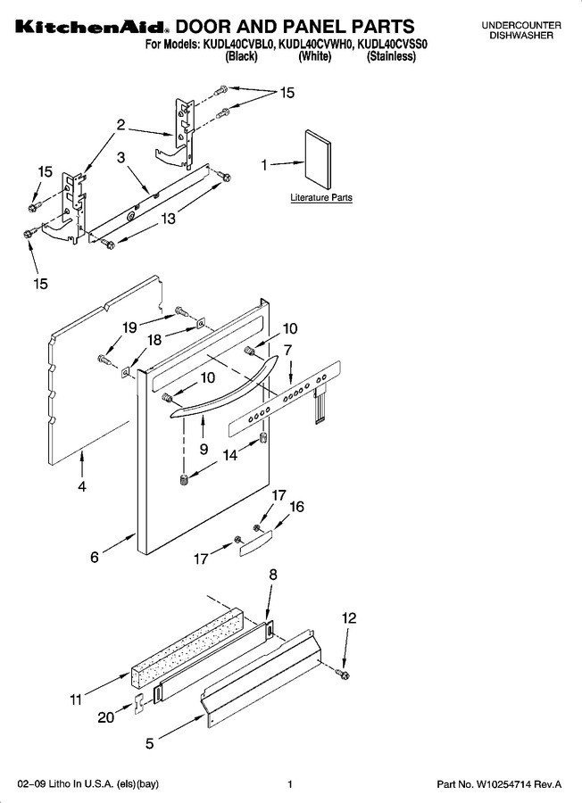 Diagram for KUDL40CVBL0