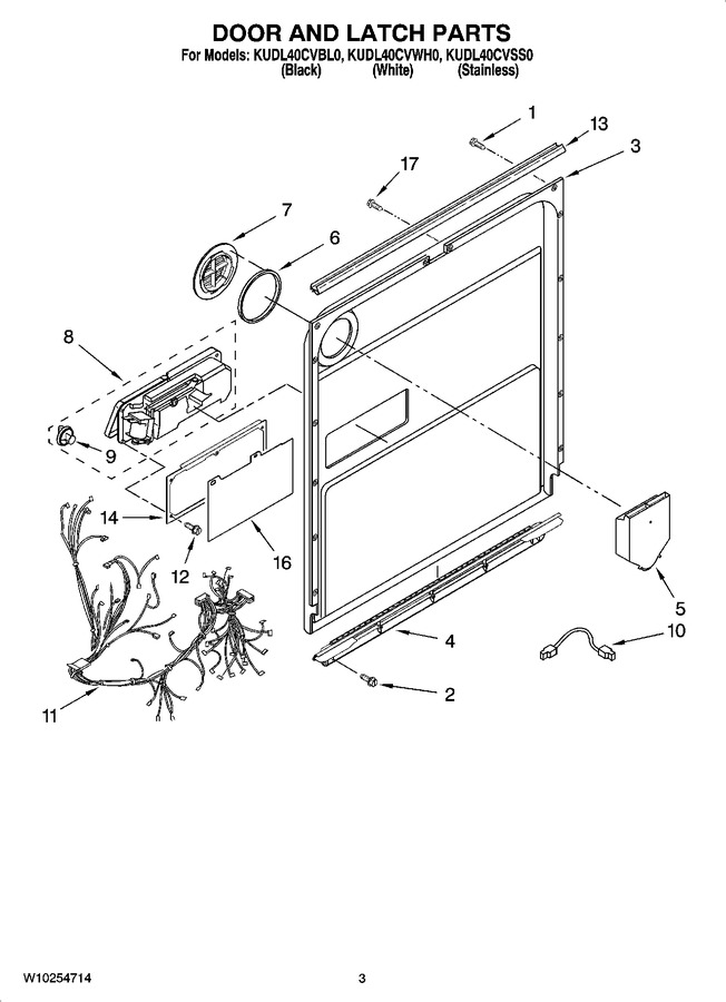Diagram for KUDL40CVWH0