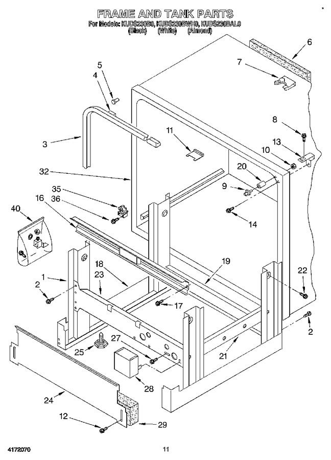 Diagram for KUDS230BWH0