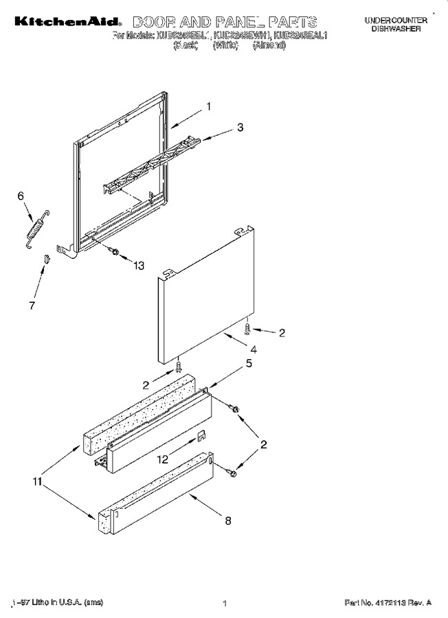 Diagram for KUDS24SEWH1