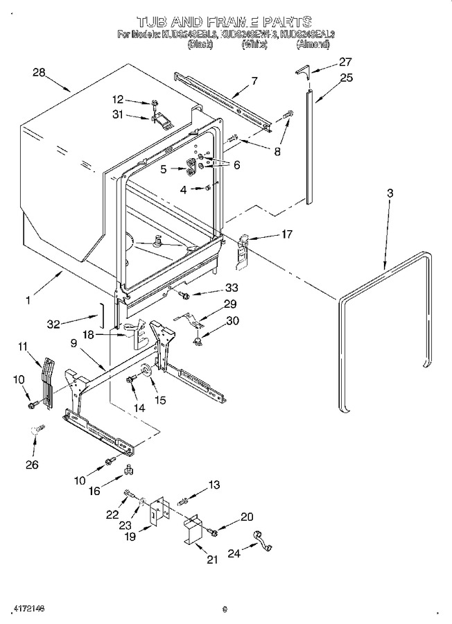 Diagram for KUDS24SEAL3