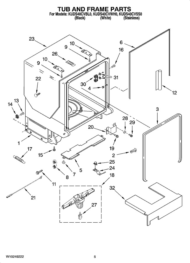 Diagram for KUDS40CVWH0