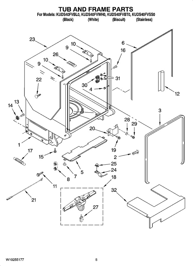 Diagram for KUDS40FVBT0