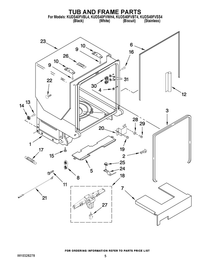 Diagram for KUDS40FVWH4