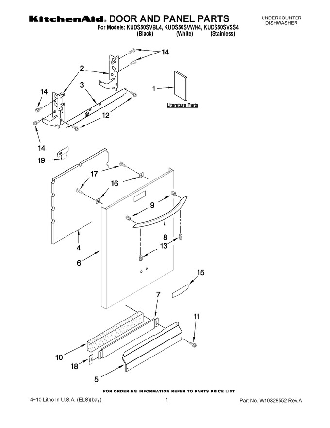 Diagram for KUDS50SVWH4