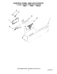 Diagram for 02 - Control Panel And Latch Parts