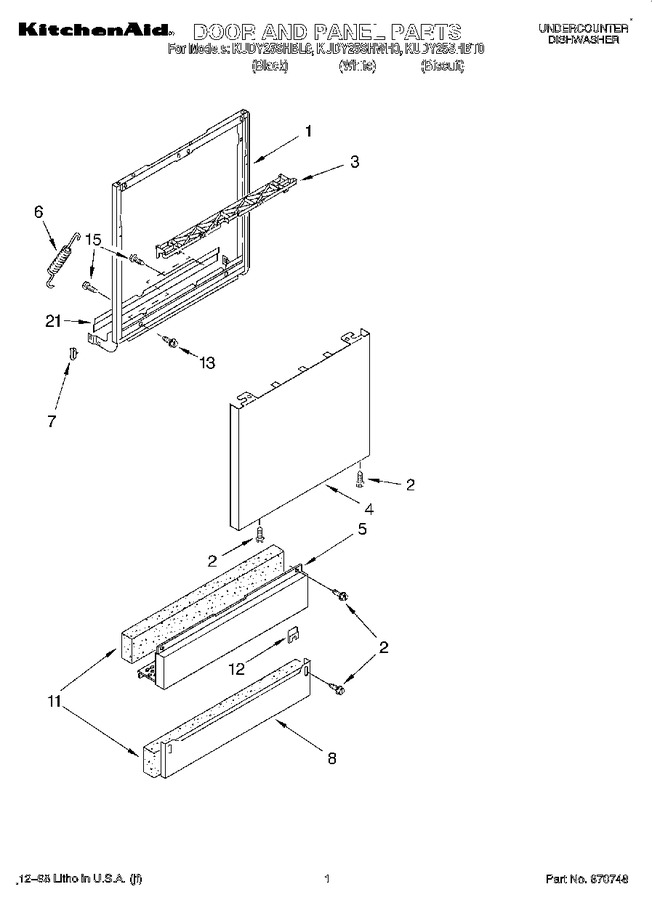 Diagram for KUDY25SHBT0
