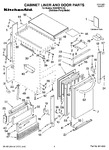Diagram for 01 - Cabinet Liner And Door Parts