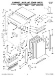 Diagram for 01 - Cabinet Liner And Door Parts