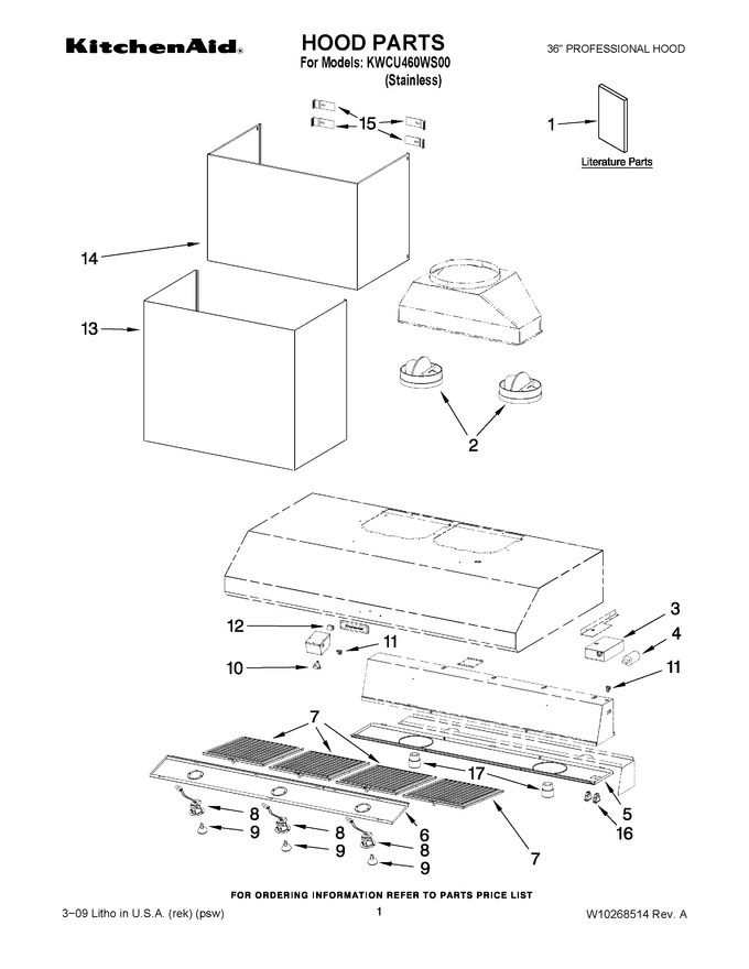 Diagram for KWCU460WS00