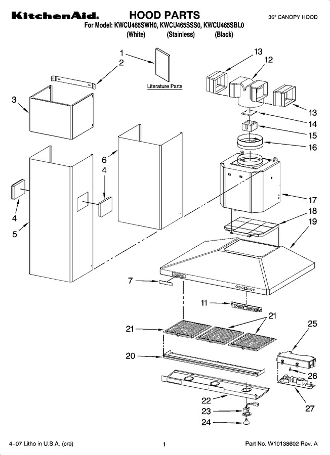 Diagram for KWCU465SBL0