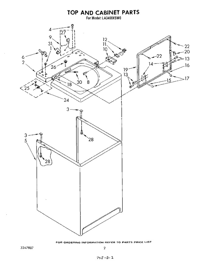 Diagram for LA3400XSW0