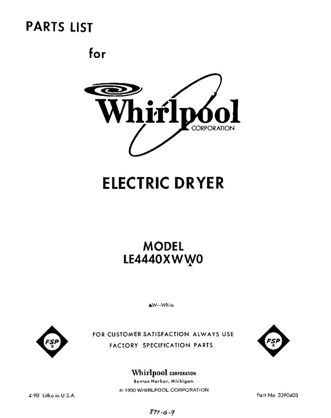 Diagram for LE4400XWW0