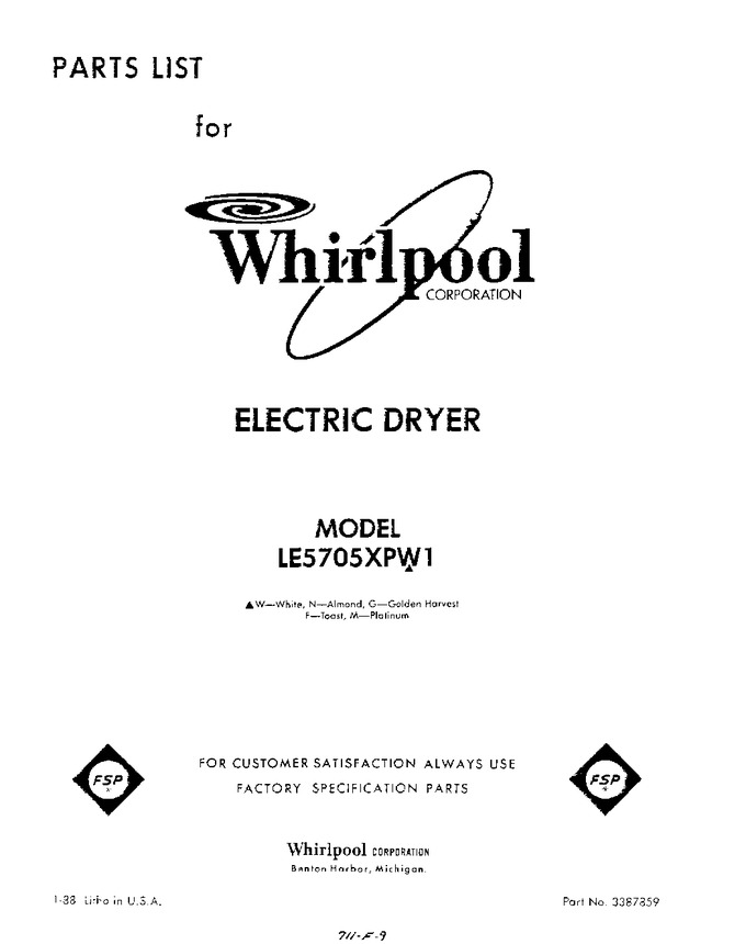 Diagram for LE5705XPW1