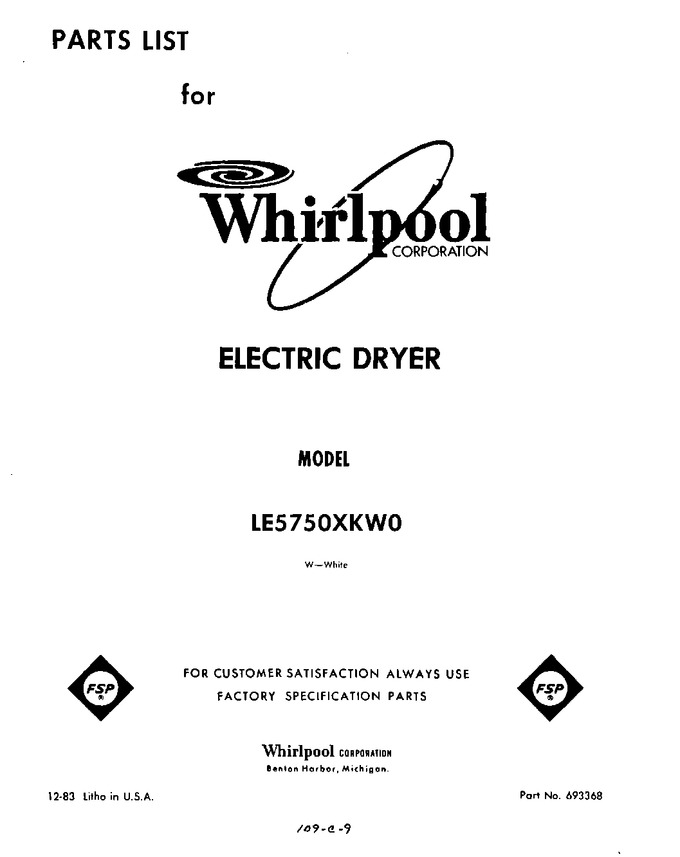 Diagram for LE5750XKW0