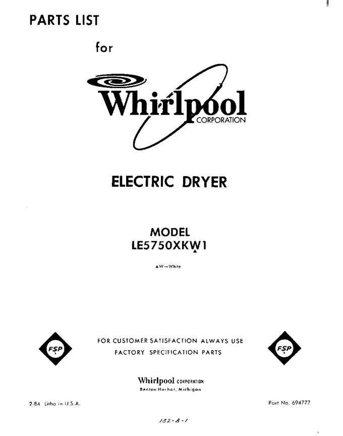 Diagram for LE5750XKW1