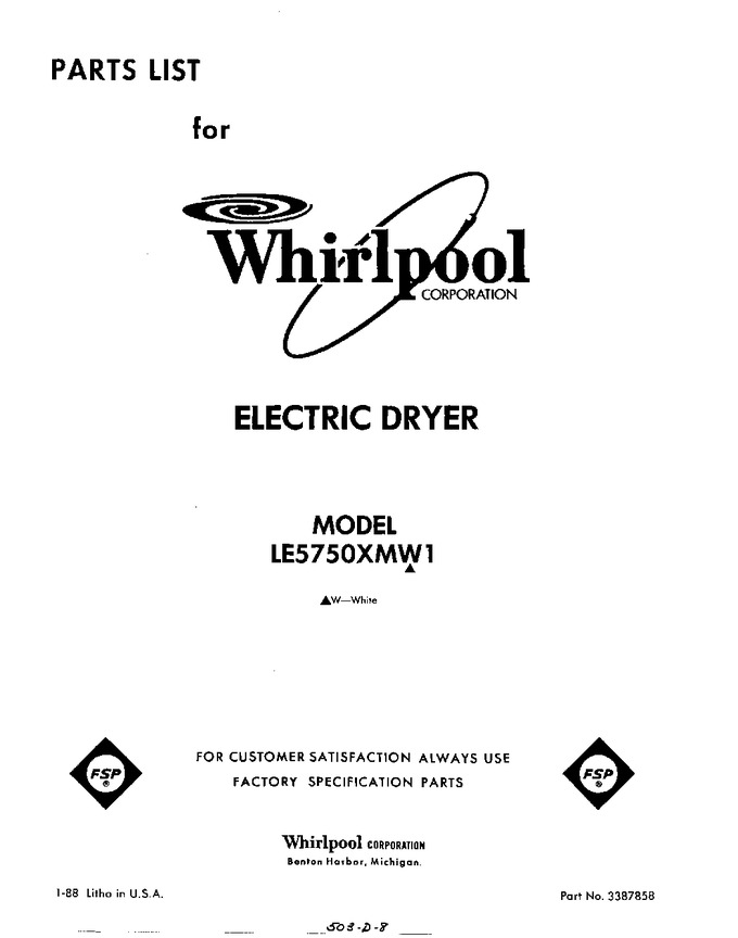 Diagram for LE5750XMW1