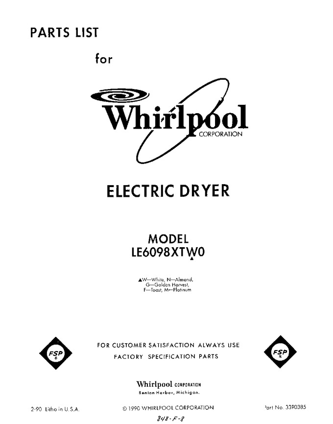 Diagram for LE6098XTN0