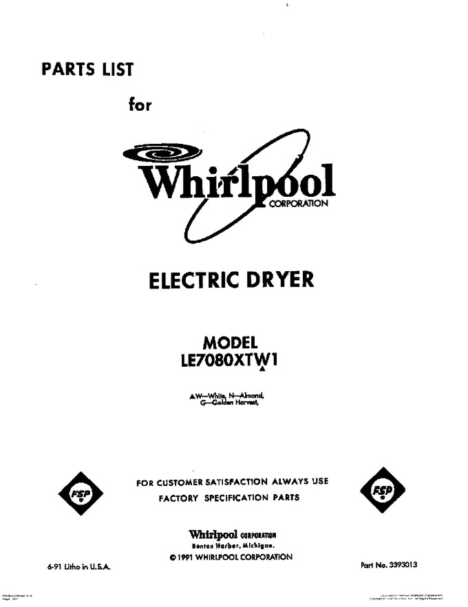 Diagram for LE7080XTG1