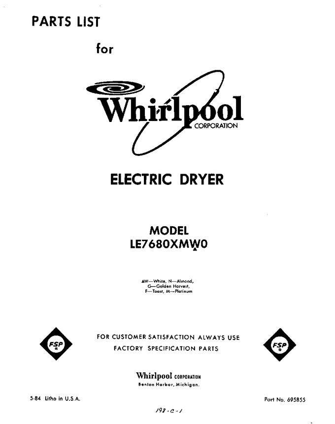 Diagram for LE7680XMW0
