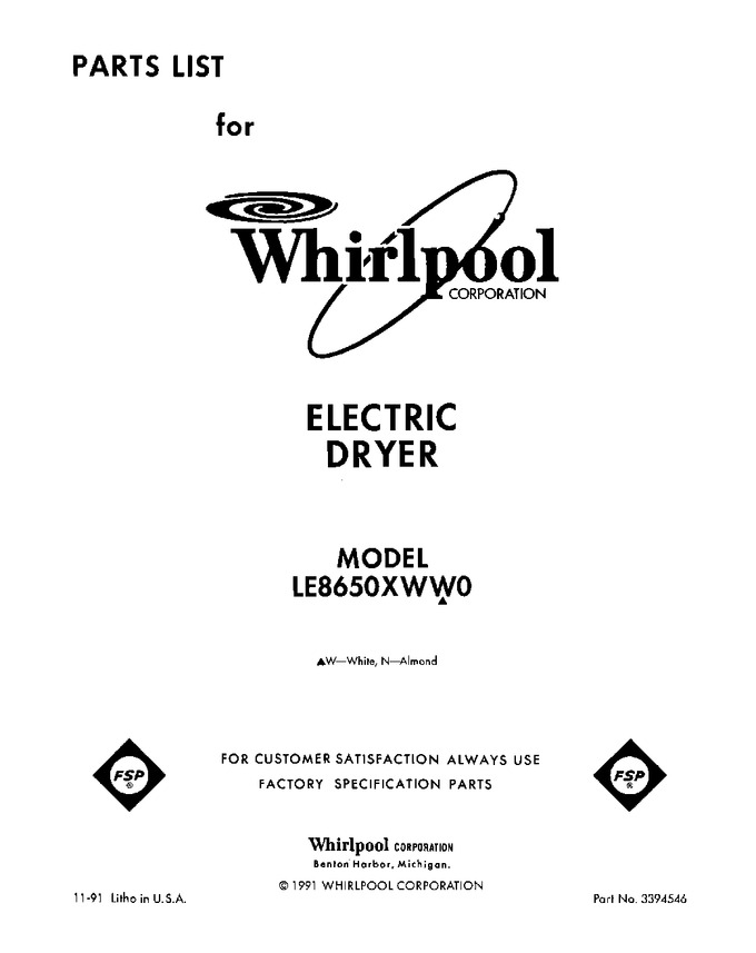 Diagram for LE8650XWN0