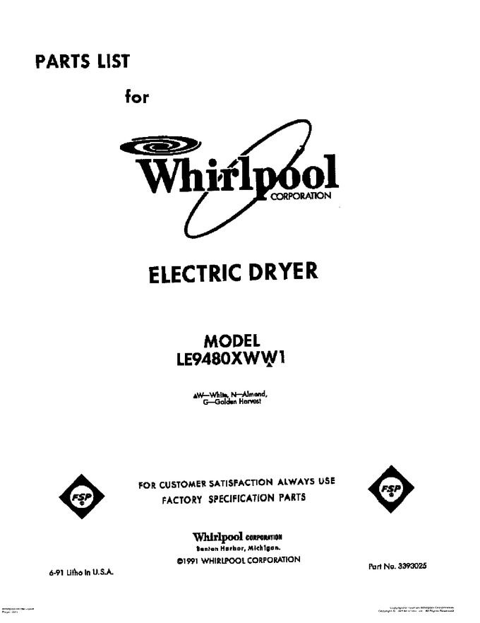 Diagram for LE9480XWG1